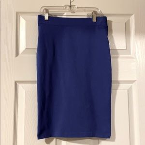 Midi Blue Pencil Shirt